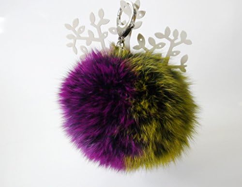 AURORA168 Multicolor Lollipop Fur Pom Pom Ball Keychain / Bag charm, Furry Women's Gift, Super Big 15cm