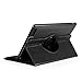 GMYLE(R) Black 360 Degree Rotating PU leather Folio Stand Case Cover for Nook HD+ Plus 9 inches Barnes & Noble e-book Reader Tablet (Multi Angle- Vertical/Horizontal and Wake up Sleep Function)