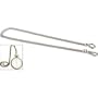 Pocket Watch Chain FOB White Nickel Plated 13.75"