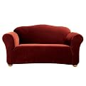 Casual Home Stretch Ribbed Slipcover Collection - Garnet