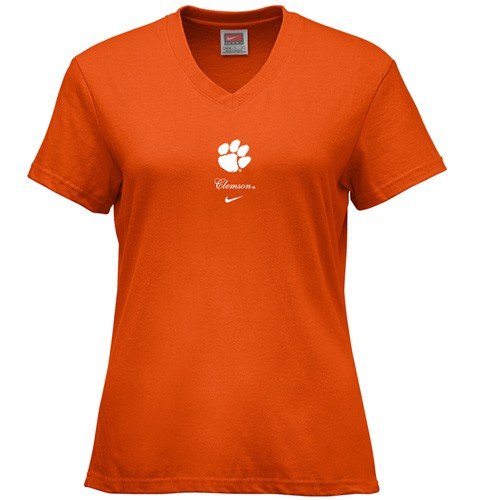 Nike Clemson Tigers Orange Ladies Classic Logo T-shirt