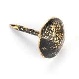 National Hardware Upholstery Nails, Steel, Hammered Antique Brass, 25-piece