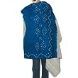 Evening Shawl Tie & Dye Print Wool Accessory 80 x 35 inches