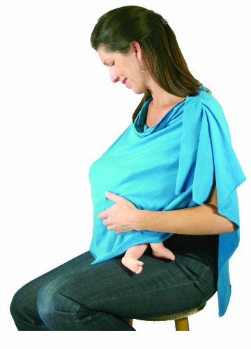 Bamboobies Cute Little Nursing Cover, Marine Blue, Medium