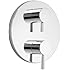 American Standard T064740.002 Serin Two Handle Thermostat Trim Kit with Separate Volume Control, Metal Knob Handles, Polished Chrome