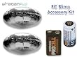 Mach Airship Accessory Bundle Incl 2 UFO Saucer Balloons, 3V & 9V Battery