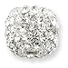 Sterling Silver Swarovski Crystal Round Slide - Sterling Silver Swarovski Crystal Round Slide -
