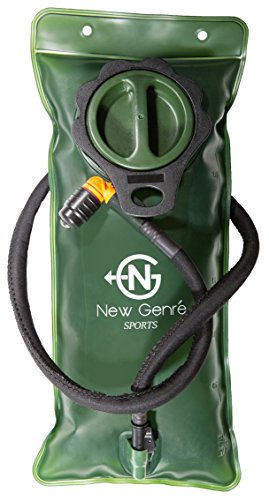 Outdoor Hydration Bladder Water Pack - 3 Litre Capacity | Army Green Colour Liquid Reservoir with Detachable Insulated Tube - Ideal For Running, Hiking, Cycling, & Camping