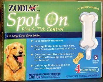 Zodiac Spot On Flea & Tick Control - Large Dogs Over 60 lbs.