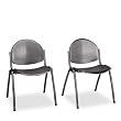 SAFCO Echo Stack Chair - Black - Lot of 2