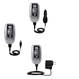 Deluxe Kit for the Samsung SGH-E360 includes a USB cable with Car and Wall Charger - Gomadic Brand w/ TipExchange Technology