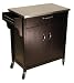 Kitchen & Housewares : Winsome Wood Kitchen Cart with Stainless Steel Top, Espresso