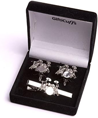 Drum Kit Cufflinks and Drum Kit Tie Clip Awesome detail Excellent gift!!!!!!!!!!!!!!!BONZO!!!!!!!!!!!!