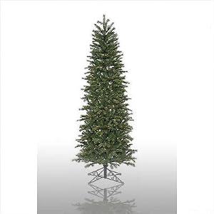 12' Prelit Slim Redwood Artificial Christmas Tree Light Color: Multicolored Lights