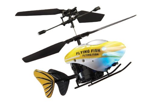 Flying Fish Remote Control RC Small Mini Micro Helicopter Toy with Bright LED Lights & Easy to Fly (Colors Vary) Flying Fish Remote Control RC Small Mini Micro Helicopter Toy with Bright LED Lights & Easy to Fly (Colors Vary)