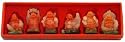 Hong Tze Collection-Set Of Six Color Buddha red jade 3296