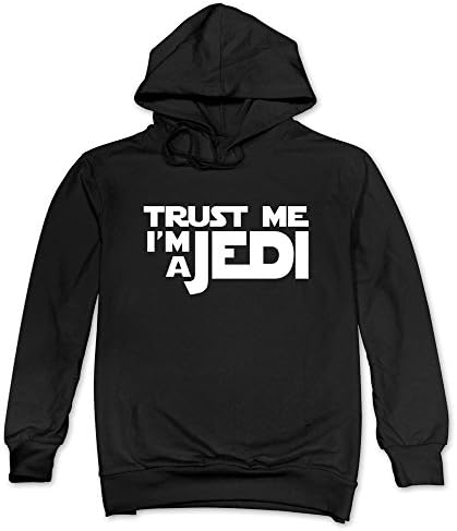 Men's Trust Me I'm A Jedi Black XXL Hoodie Sweatshirt