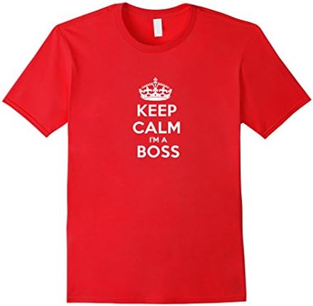 Men's Keep Calm I'm A Boss T-shirt 3XL Red