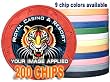 Custom Poker Chips: Put your image, Promotional Logo, or Design on a chip - 200 Full Color Authentic Casino Clay poker chips