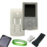 Clear Silicone Skin Sony Walkman Case for Sony Walkman E340 Series ( NWZ-344 , NWZ-345 , NWZ-343 , ect...) + Sony Walkman Screen Protector + Armband + Belt Clip + Live * Laugh *Love Wrist Band!!!