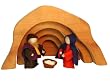 Natural Hand Carved Arch Creche