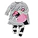 2016 baby girl clothes casual long-sleeved Dress-shirt+Pants suit