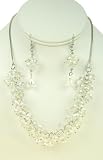 White Crystal Necklace & Earring Set