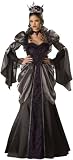 In Character Costumes, LLC Wicked Queen Adult Long Sleeve Gown, Black, X-Large