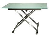 Table Basse moderne en verre relevable opaque