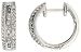 14k White Gold 5/8 (15mm) tall Huggie Earrings, w/ 0.60 Carat Round Brilliant Diamonds