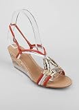 Colorblock Strap Slingback Wedge