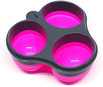 Silicone Collapsible Powder Formula Dispenser for Baby, Dishwasher Safe (Pink)