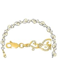 Gold Bracelet Abstract Alt D C Heart Link Bracelet Two-color