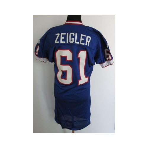 1999 Buffalo Bills Dusty Zeigler 61 Game Used Blue Home Jersey NFL