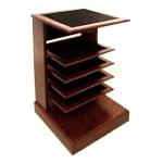 Caesar Magazine Stand (Mahogany) (29"H x 13.75"W x 13.75"D)