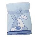 Baby Boy Blue Dog Design Fleece Pram Blanket Bedding (Ideal Gift)