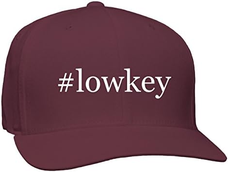 #lowkey - Adult Baseball Cap Hat, Maroon, Small/Medium