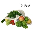 Organic Cotton Reusable Mesh Produce Bag (3 Pack)