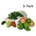 Organic Cotton Reusable Mesh Produce Bag (3 Pack)