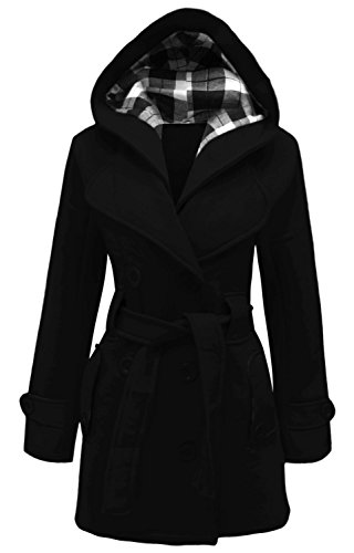 MyMixTrendz- Womens Warm Fleece Hooded Jacket With Belt Coat Top Plus Sizes 8-20
