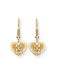 Disneys Minnie Mouse Heart Earrings in 14 Karat Gold