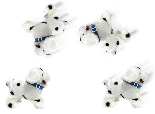 Happy People Hund Dotty, Salto-Plüschhund, ca. 18 cm, läuft, bellt und schlägt einen Salto rückwärts