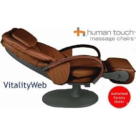 Human Touch Robotic Massage Chair Recliner Brown Easy Care Faux Leather Vinyl HTT-10 / HT-120
