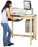 Shain CDTC - 70 - XX Quick Ship: Computer Aided Design Drawing Table Computer Mount: Flexible Monitor Arm, Drawers: Excluded