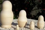 Plain Russian Unpainted 5 Pc / 4 in Nesting Doll Paint Yourself