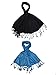 Craftshub Casual Soft Luxurious Solid Viscose Pashmina Black Blue Stole Combo of 2 RS.329.00