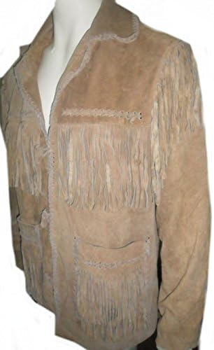 Celebrita X Western Simple A Grade Suede Leather Jacket CX23 Suede Brown XL - For Chest 44"-46"