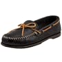 Minnetonka Men's Classic Camp Moccasin,Black,9 M US