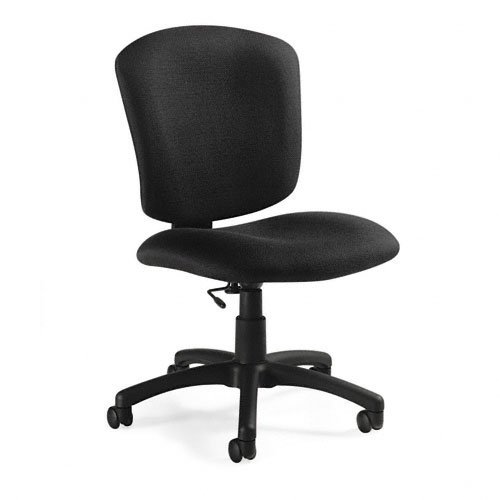 Global 53376BKPB09 Supra X Medium-Back Task Chair, Black Upholstery Fabric