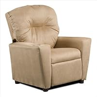 Camel Suede Children's Recliner with Cupholder